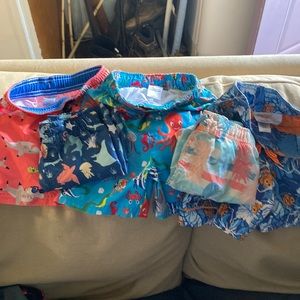 Kids swim trunks lot of 5